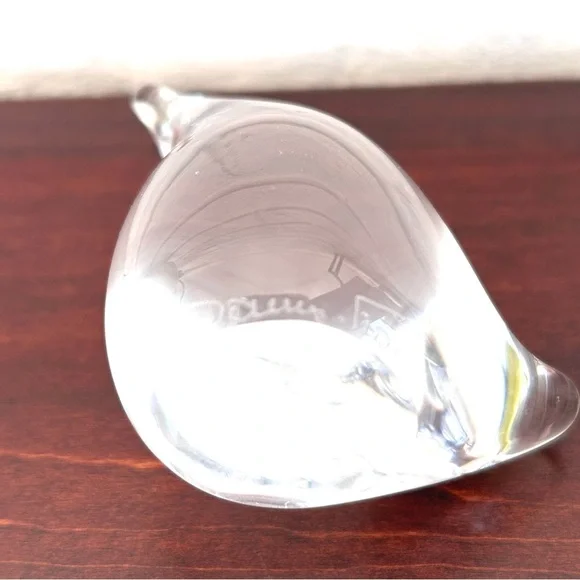 Crystal Glass Bird Signed Daum France 2.5” Paperweight - Picture 8 of 12